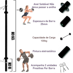 4x Kit Body Pump - Barra + 16 Kg De Anilhas + 4 anilhas 5kg Peso:2x5kg e 2x2kg e 2x1kg na internet