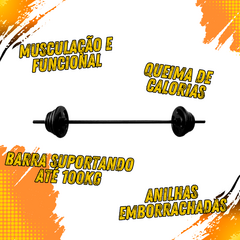 Kit Completo Body Pump C/barra E 08kg De Anilha Emborrachada - comprar online