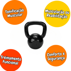 Kettlebell Peso Emborrachado 4kg - Treinamento Funcional - comprar online