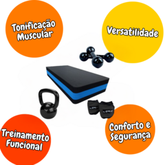 Kit Treino Step+ Caneleira 3Kg + Halter 2kg + Kettlebell 6Kg - comprar online