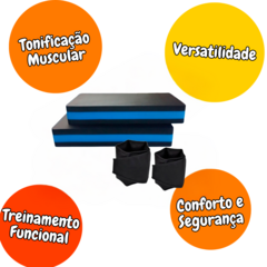 Kit Aeróbico - Par Caneleira 3 Kg + 2 Step Em Eva 60x28x10cm - comprar online