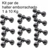 Kit Halteres De Academia Emborrachado 1kg À 10kg - Par+ SUPORTE