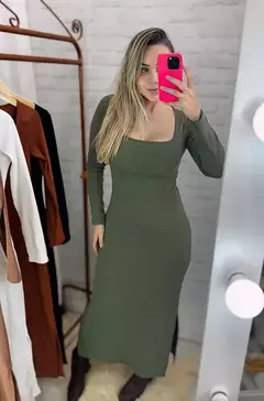 Vestido Peluciado Manga Longa de Ribana - comprar online