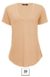 Blusa Basic Gola V - Nude Tamanho PP