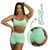 CONJUNTO FITNESS SHORTINHO EMPINA BUMBUM E TOP VERDE MENTA - comprar online