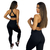 CONJUNTO FITNESS ACADEMIA CALÇA EMPINA BUMBUM E TOP PRETO