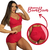 CONJUNTO FITNESS SHORTINHO EMPNA BUMBUM E TOP VERMELHO na internet