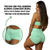 CONJUNTO FITNESS SHORTINHO EMPINA BUMBUM E TOP VERDE MENTA na internet