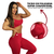 CONJUNTO FITNESS ACADEMIA CALÇA EMPINA BUMBUM E TOP VERMELHO na internet