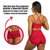 CONJUNTO FITNESS SHORTINHO EMPNA BUMBUM E TOP VERMELHO - comprar online