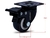 Rodízio Linha Black Placa 2" 50mm Anti Risco Móveis 50kg Preto Com Freio - Colson - 6050 - comprar online