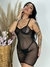 Imagem do Camisola Transada Renda Lingerie Sexy com Calcinha Fio Dental Sensual em Tule com Laço