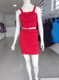 Conjunto em 3D de altíssima qualidade composto por uma saia e um cropped - loja online