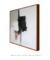 Quadro Decorativo Abstrato Tons Preto, Branco, Cinza, Bege e Laranja - comprar online