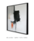 Quadro Decorativo Abstrato Tons Preto, Branco, Cinza, Bege e Laranja - Uno