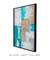 Quadro Decorativo Abstrato Serenidade em Azul Turquesa - Uno