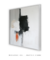 Quadro Decorativo Abstrato Tons Preto, Branco, Cinza, Bege e Laranja - loja online