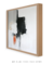 Quadro Decorativo Abstrato Tons Preto, Branco, Cinza, Bege e Laranja - comprar online