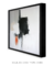 Quadro Decorativo Abstrato Tons Preto, Branco, Cinza, Bege e Laranja na internet