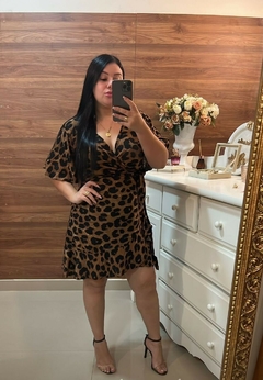 Vestido Estampa Onça Curto