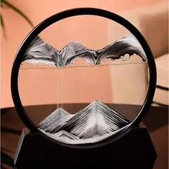3D Moving Sand Art Picture, Vidro Redondo, Sandscape do Mar Profundo, Ampulheta, - comprar online
