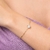 Pulseira solitária banhada a ouro 18k com zircônia - comprar online