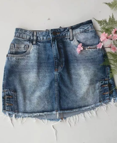 Mini saia jeans