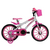 Bicicleta Feminina Infantil Aro 16 Athor Baby Lux + Cestinha Branco com Rosa