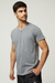 #4088 REMERA GRIS CUELLO EN V