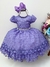 Vestido Infantil Lilás Peito e Cinto de Strass Bolinhas Tamanho:2 (2203LQ2) - comprar online