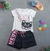 Conjunto Infantil Verão Feminino Wild Life 08 - Branco