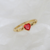 Anillo corazón rojo