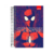 Caderno 1/4 Capa Dura Espiral Homem Aranha 80 Folhas Spiral