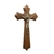 Crucifixo Madeira Moldura 25cm Parede c/Medalha de São Bento - comprar online