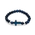 Pulseira Infantil Madeira 6 mm Azul Com Cruz Madeira - comprar online