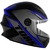 CAPACETE MOTO PRETO/GRAFITE/AZUL R8 58