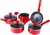 Conjunto De Panelas 5 Peças Pratic Cook Red Mimo Style