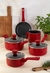 Conjunto De Panelas 5 Peças Pratic Cook Red Mimo Style - O PINHEIRÃO