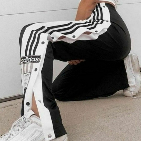 Pantalon adidas mujer fashion con botones