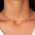 Choker Coração Vazado Liso Banhado a Ouro 18K