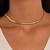 Choker Malha Roliça Banhado a Ouro 18K