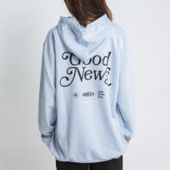 (CURVA) $16.000 c/u CANGURO RÚSTICO OVERIZE “GOOD NEWS” (UNISEX) TALLE S AL XL