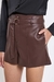 SHORTS INSP DE CINTURA ALTA E CINTO EM COURO - comprar online