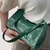 HAVILA - Bolsa Baguete Elegante de Crocodilo - Verde Escuro - comprar online