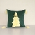 Cojin navidad 45x45cm verde arbolitos - comprar online