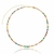 Choker riviera com pedrinhas de zircônia coloridas banhado no ouro 18k