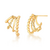 Brinco Ear hook Argola Elos E Lisa Semijoia Banho Ouro 18k