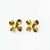 Brinco flor banhado a ouro 18k