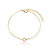 Pulseira Delicada com Ponto de Luz Banhada a Ouro 18k