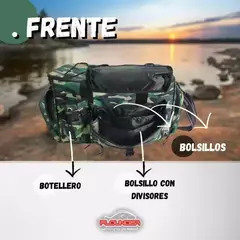 Imagen de BOLSO DE PESCA TÉRMICO C/MÚLTIPLES COMPARTIMIENTOS